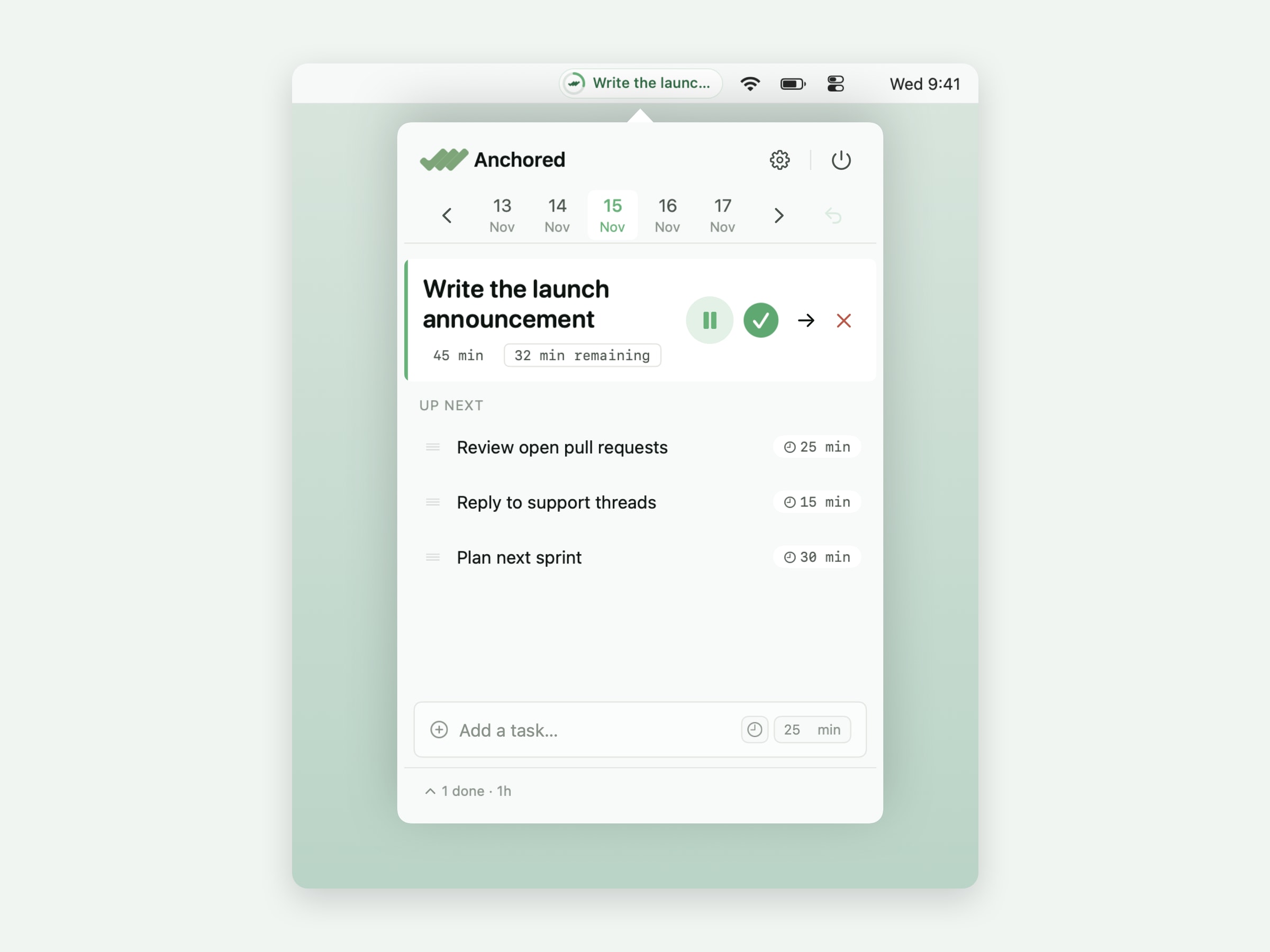 Anchored - Timed To Do List