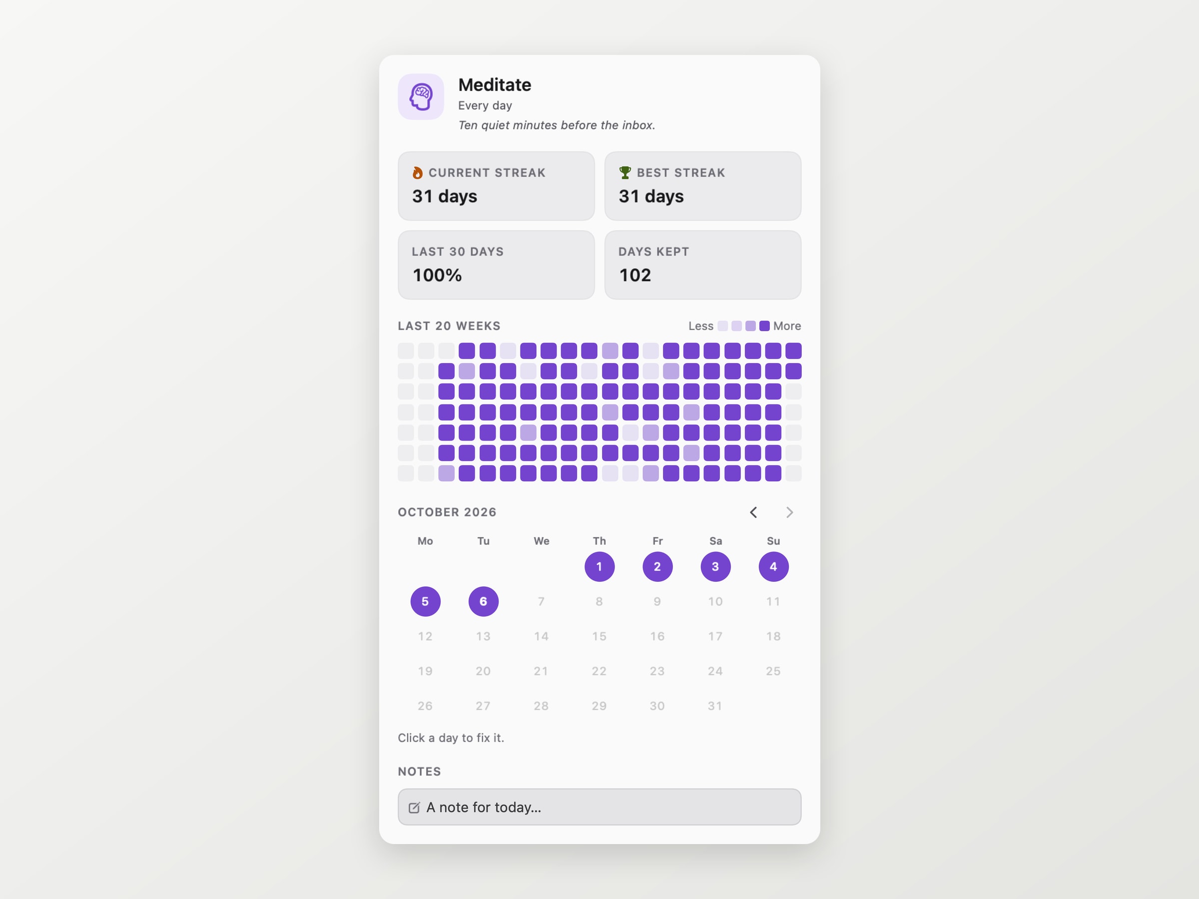 Keystone - Habit Tracker