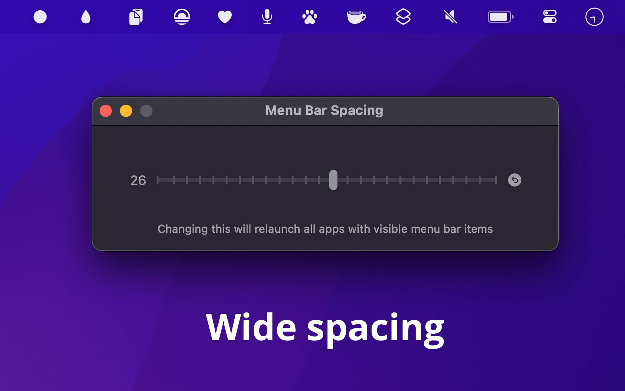 Menu Bar Spacing