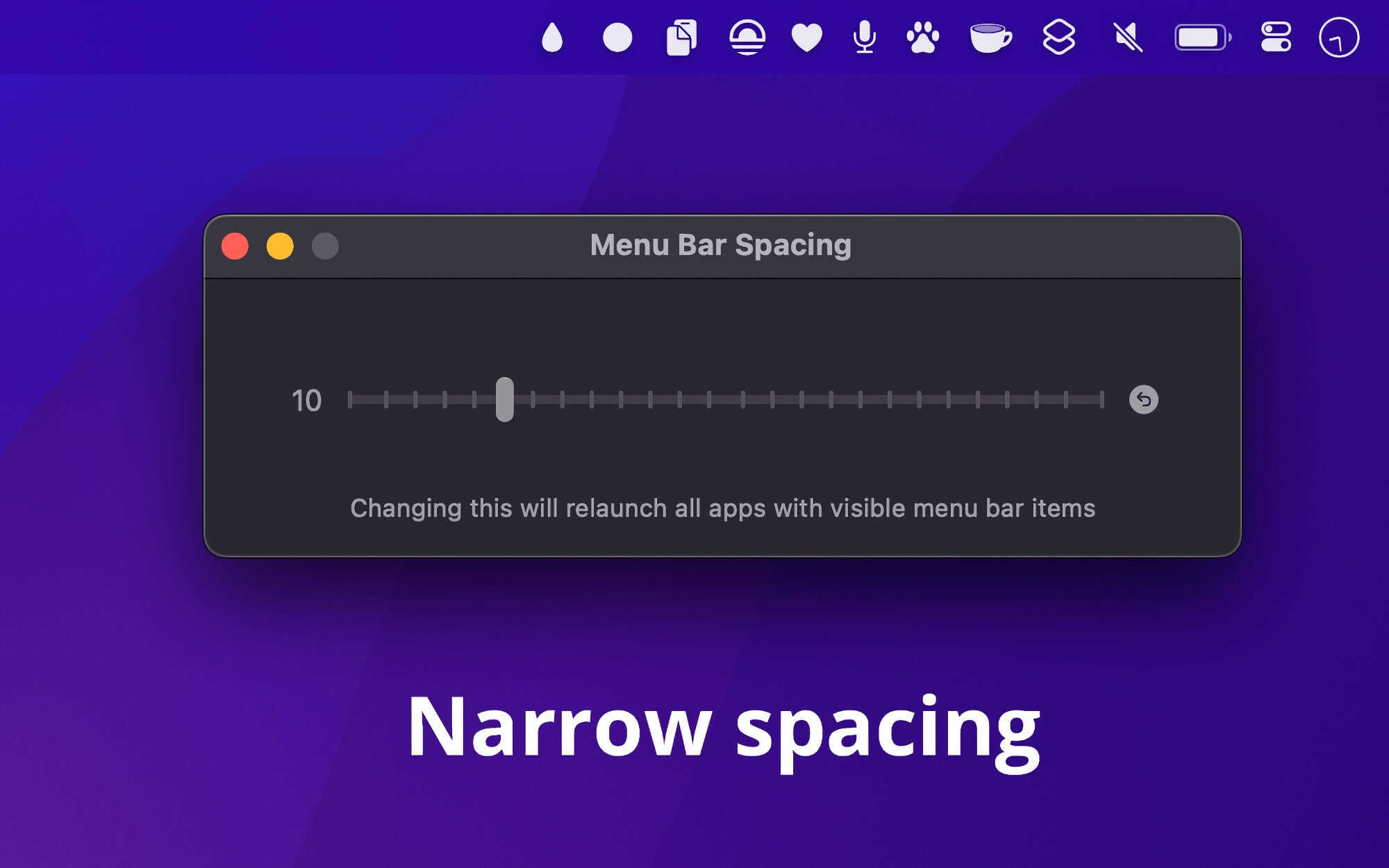 Menu Bar Spacing