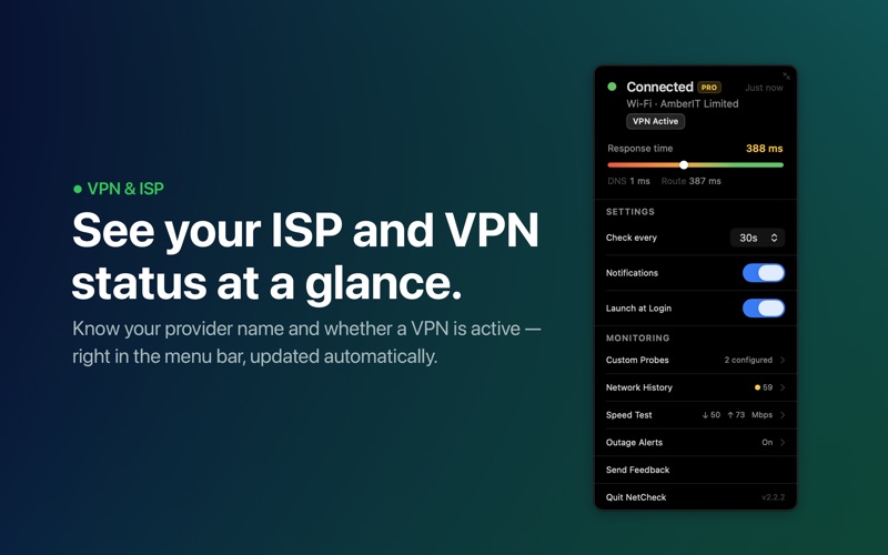 NetCheck - Menu Bar Monitor