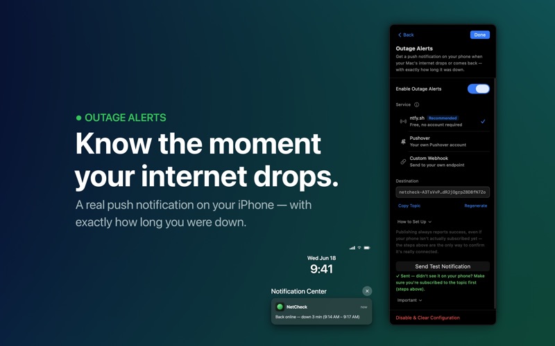 NetCheck - Menu Bar Monitor