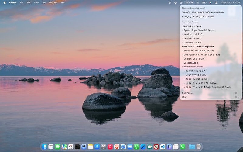 USB Connection Information
